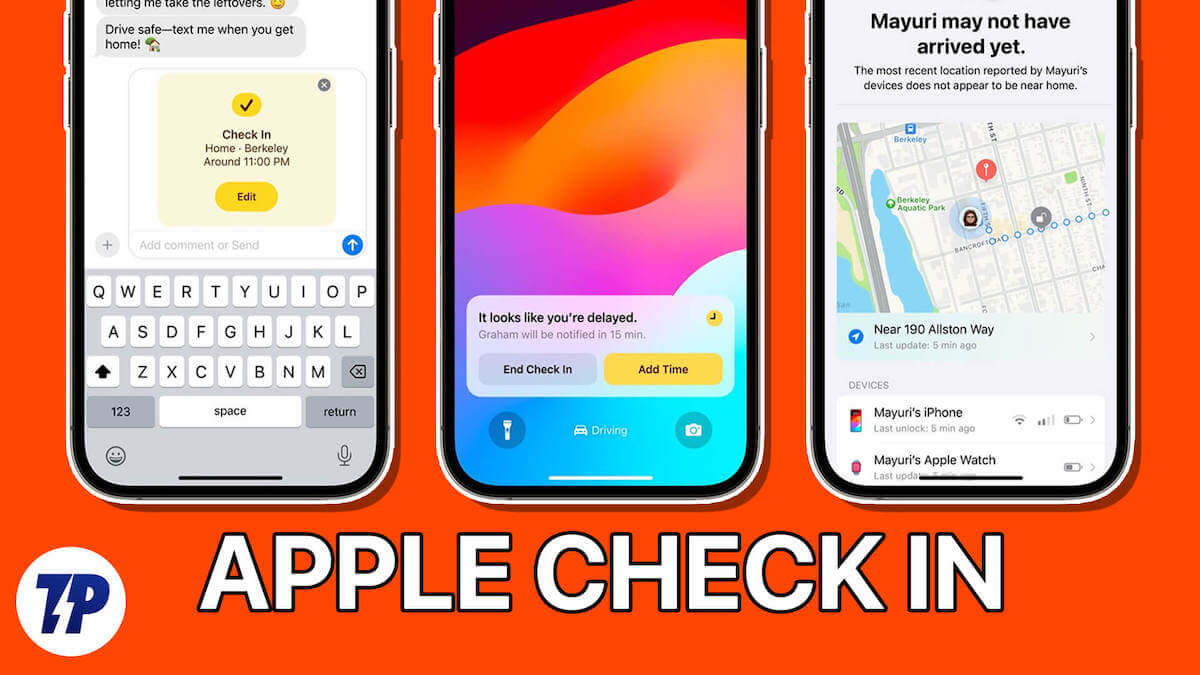 how to use apple check in on iPhone